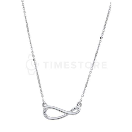 Strieborný náhrdelník s diamantom, nekonečno TS-PN-0060