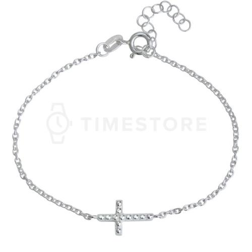 Strieborný náramok s krížikom TS-BR-0054