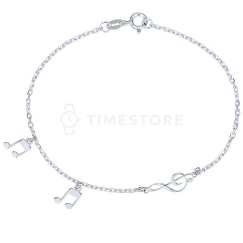 Strieborný náramok s príveskami TS-BR-0060