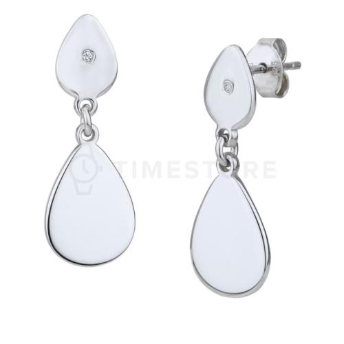 Strieborné náušnice s diamantom TS-EA-0243